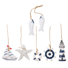 30Pcs Mediterranean Blue Resin DIY Wall Hanging Decoration