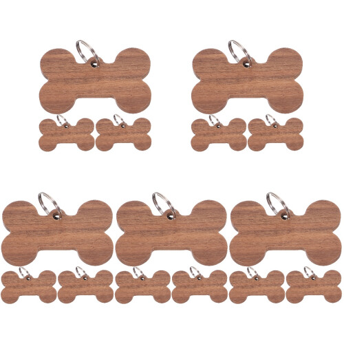 15Pièces Plaques D'identité Pour En Bois Durable 1