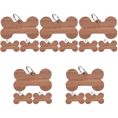 15Pièces Plaques D'identité Pour En Bois Durable 2