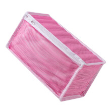 2Pcs Shoes Wash Bags Pink Polyester Cuboid Shoe Bag for Home Use