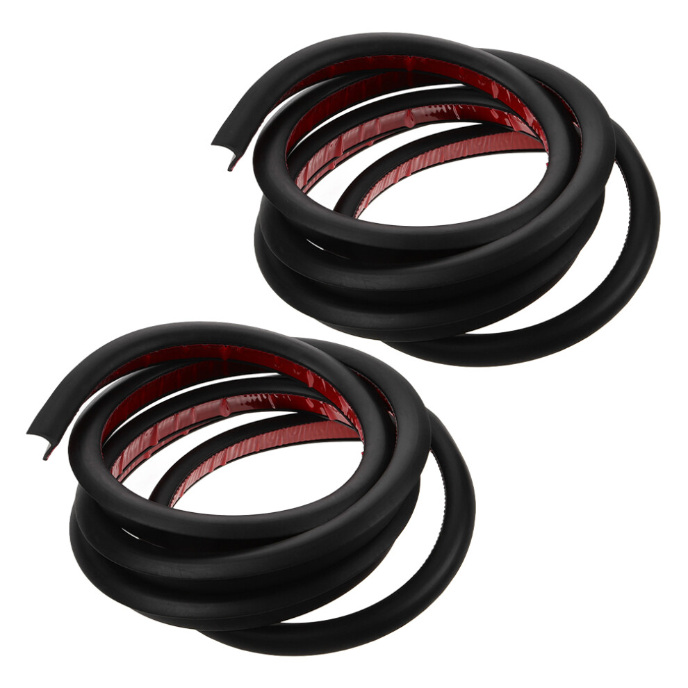 6Pcs Durable Rubber Seal Strip Universal Auto Weatherproof Trim Black 3644226199062