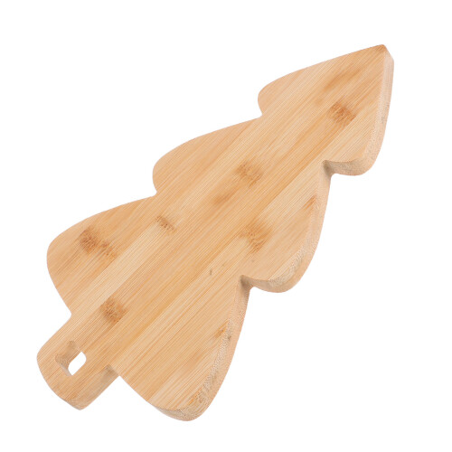 5Pcs Xmas Tree Bamboo Boards Light Brown for Home Kitchen Use