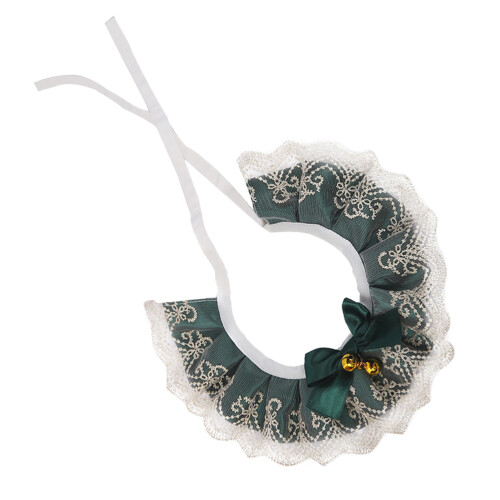 2Pcs Cotton Multi Pet Collar Adjustable Decorative Cat Lace Necklace