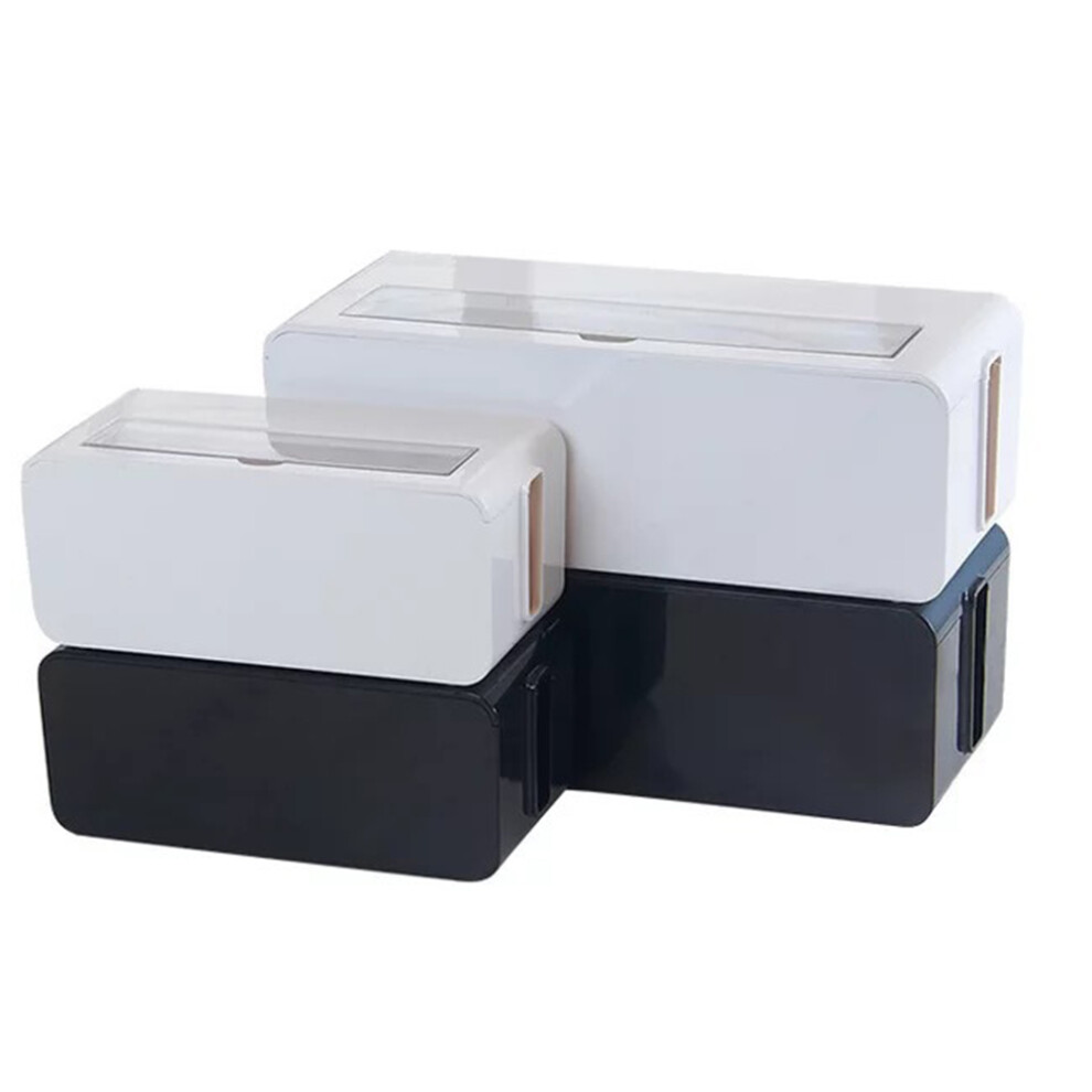 3Pcs Black Cable Management Box For Power Strips Plastic Cord Hider 3648157003283