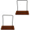 2Pièces Support Disques Vinyle Bois Marron Rangement Complet Bureau 5