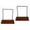 2Pièces Support Disques Vinyle Bois Marron Rangement Complet Bureau 6