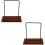 2Pièces Support Disques Vinyle Bois Marron Rangement Complet Bureau 8