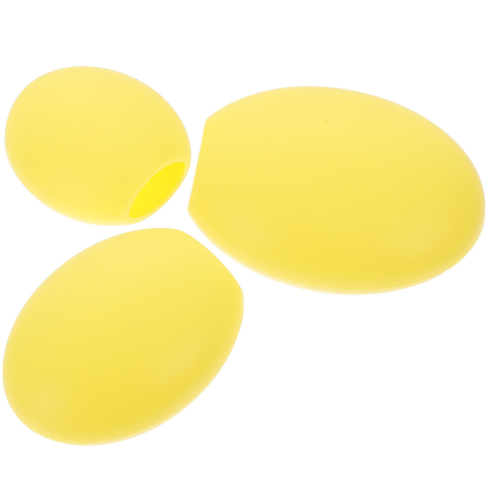 Villcase Yellow 6Pcs Makeup Brush Covers Silicone Flexible Travel Brush Holders