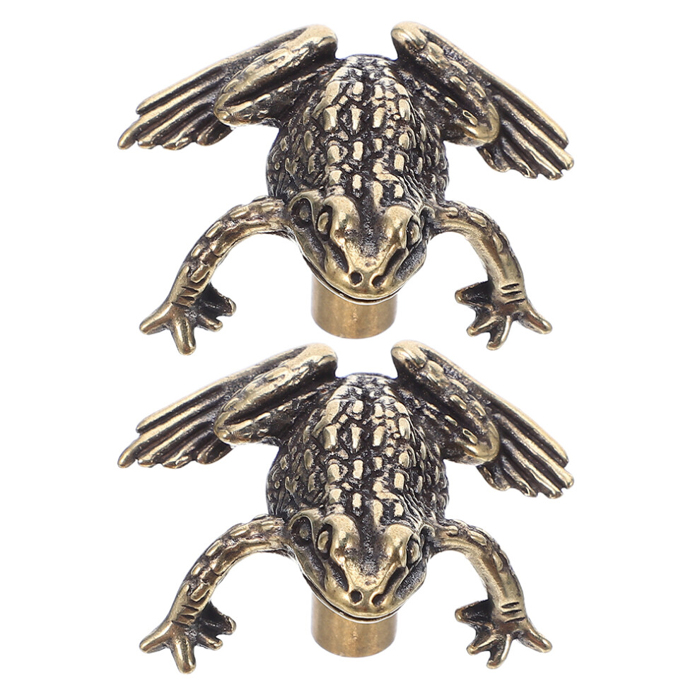 8Pcs Brass Toad Door Handles Vintage Animal Knobs For Cabinets Drawers 3644067414157