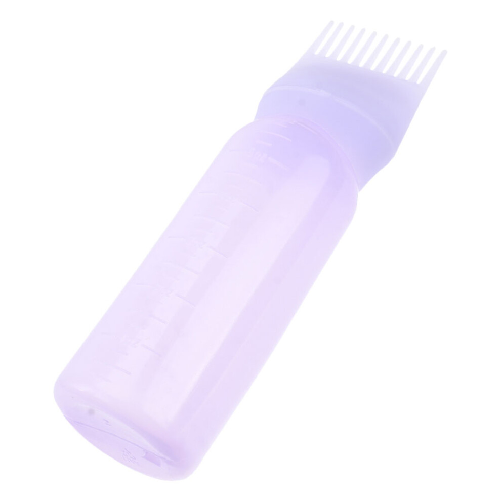 Ohphcall 4Pcs Salon Hair Comb Applicator Bottles Violet Plastic Dye Tools