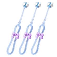 12Pcs Girl Toothbrush Triple Sided Soft Bristle Compact Violet Brush