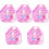 5Pièces Tablier Peinture Enfant Violet Polyester Confortable Réglable 5