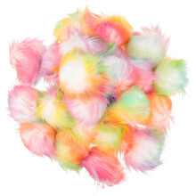 48St Simulatie Bontballen Assorti Voor DIY Hoeden Sieraden Accessoires