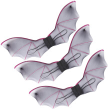 6Sets Black Bat Wing Costume Party Wear Lightweight Fabric Wings