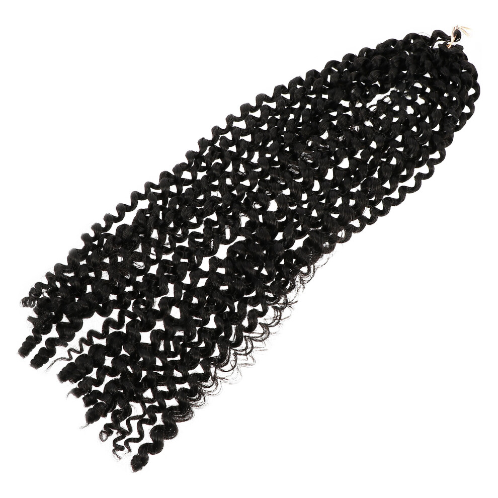Totority 2Pcs Black Curly Wig For Women, Synthetic Crochet Hair For Daily Wear
