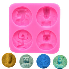 2Pcs Non-Toxic Silicone Cake Mold Pink coin Shape DIY Baking
