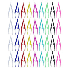 100Pcs Lightweight Plastic Tweezers for Cosmetics Beads DIY and Makeup