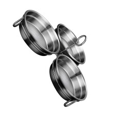 2Sets Stainless Egg Poacher Pan Nonstick Mold for Poached Eggs