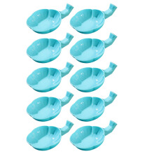20Pcs Sky-Blue Plastic Calligraphy Ink Plates Sturdy Ink Brush Holders