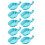 20Pcs Sky-Blue Plastic Calligraphy Ink Plates Sturdy Ink Brush Holders 1