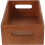 2Pcs Small Wooden Crate Basket Light Brown Multi-Use Storage 1