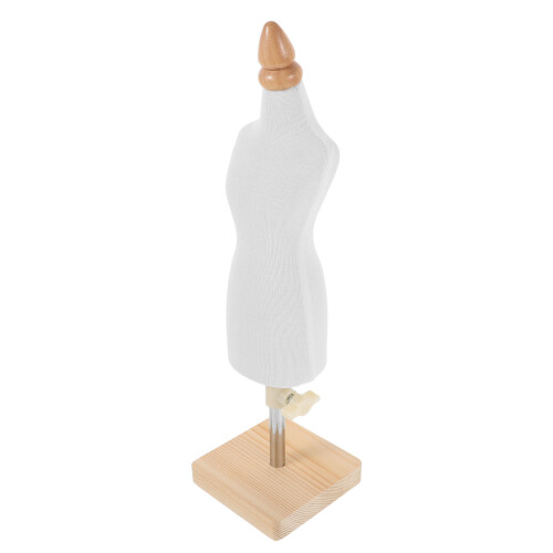 3Pcs Adjustable Half Body Mannequin with Wood Base for Sewing Practice