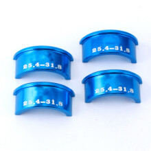 8Pcs Blue Bike Handlebar Conversion Sheets Aluminium Clamp