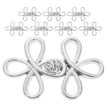 32Pairs Silver Zinc Alloy Decorative Buttons for Sewing Retro Style