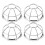 8Pcs Home Fire Sprinkler Splash Shields Silver Iron Wire Mesh 1