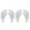 4Pairs Silver Sequin Angle Wing Patch Iron-on Applique for Clothes DIY 1