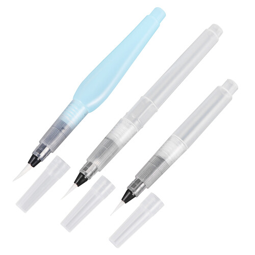 2Sets Schreib- Und Malpinsel-Set, Wasserfüllend, Farbenfroh, Robust