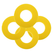 4Pièces Coussinets Absorption Chocs Voiture Anneaux Caoutchouc Jaune