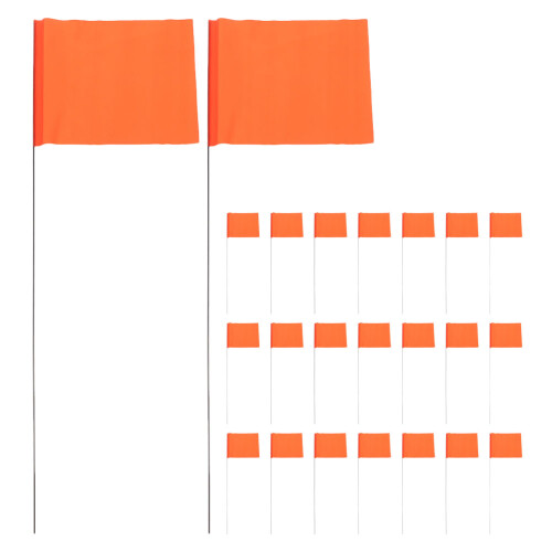 50Pièces Drapeaux Marqueurs Polyvalents Orange Pour Extérieur