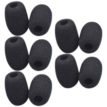 20Stk Schwarze Mikrofonabdeckungen Aus Für Ansteckmikrofone
