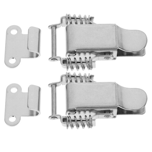 8Pairs Silver Stainless Steel Toolbox Lock Toggle Latches Spring Catch