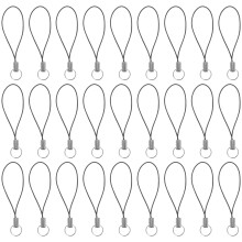 400Pcs Black Phone Lanyards Lightweight Braided Wrist Strap for Phones
