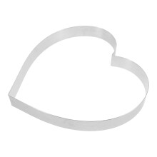 3Pcs Stainless Steel Heart Cake Mold Rings for Baking Mousse Desserts