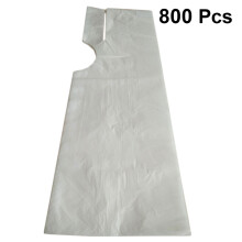 2400Pcs Protective Pe Barber Apron Light Grey Disposable Salon Gown