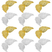 48Pcs Plastic Angel Wing Cake Decorations for Birthday Dessert Crafts