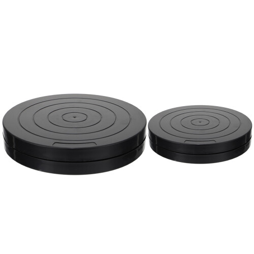 4Pcs Compact Black Clay Turntable Base for Cake and Pottery Workbench 2