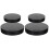 4Pcs Compact Black Clay Turntable Base for Cake and Pottery Workbench 4