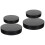 4Pcs Compact Black Clay Turntable Base for Cake and Pottery Workbench 6