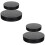4Pcs Compact Black Clay Turntable Base for Cake and Pottery Workbench 8