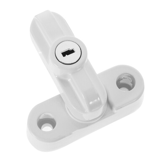 3Sets Durable White T Shaped Window Lock Alloy Sash Blocker for Safety