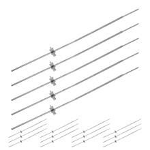 100Pcs Stainless Steel Grill Skewers with Auto Rotation for Bbq Silver