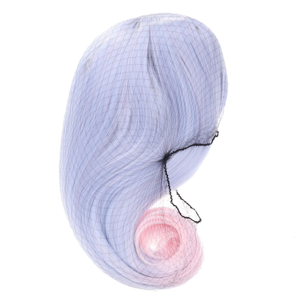 Vaguelly 3Pcs High Temp Fiber Lavender Ombre Wigs For Women Girls Cosplay