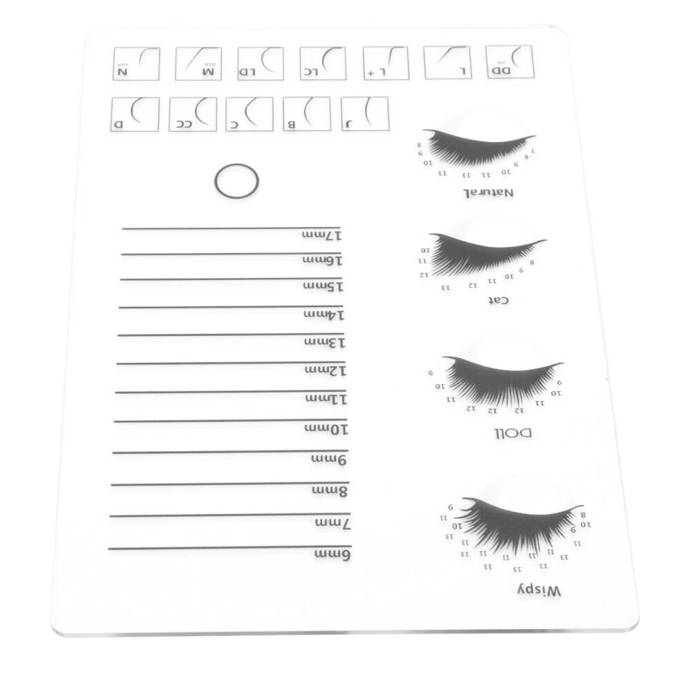 Villcase 2Pcs Acrylic Transparent Eyelash Display Tray Lash Extension Supply