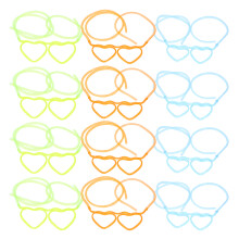 24Pcs Heart Design Glasses Reusable Funny Party Favors