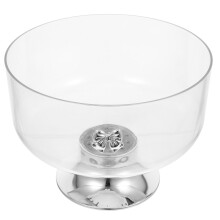 2Pcs Large Clear Acrylic Dessert Bowls for Kitchen Table Fruit Display