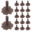 200Pcs Light Brown Plastic Mini Tree Bases for Home Train Diorama 1
